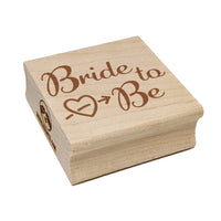 Bride to Be with Heart Wedding Bridal Shower Square Rubber Stamp for Stamping Crafting