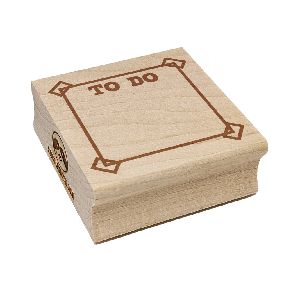 Cute To Do List Note Box Taped Corners Square Rubber Stamp for Stamping Crafting