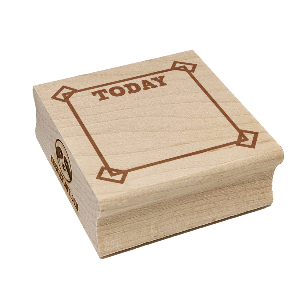 Cute Today To Do List Note Box Taped Corners Square Rubber Stamp for Stamping Crafting