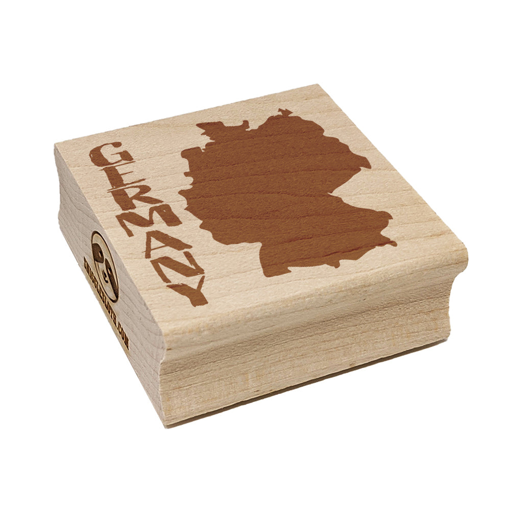 Germany Country Solid with Text Square Rubber Stamp for Stamping Crafting