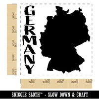 Germany Country Solid with Text Square Rubber Stamp for Stamping Crafting