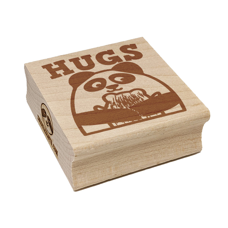 Hugs Panda Parent Child Square Rubber Stamp for Stamping Crafting