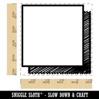 Square Box Note Doodle Drop Shadow Square Rubber Stamp for Stamping Crafting