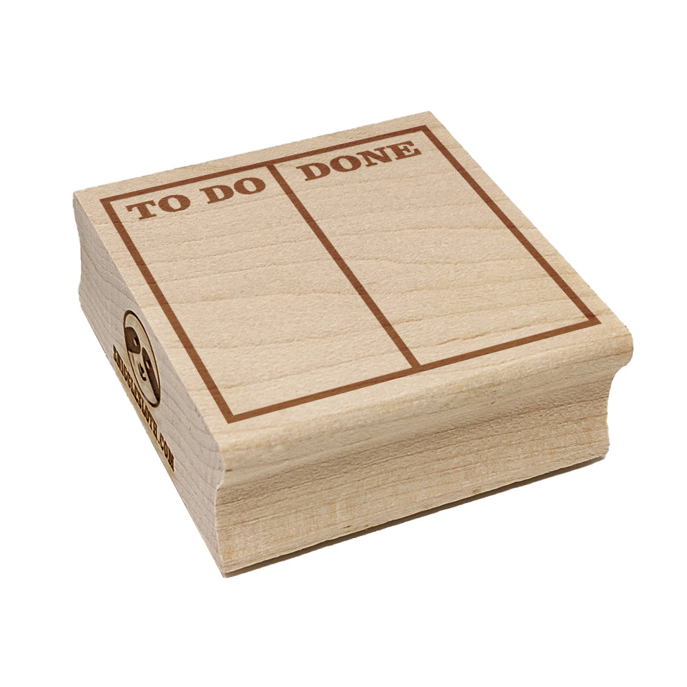 To Do Done List Note Box Square Rubber Stamp for Stamping Crafting