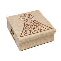 Volcano Erupting Doodle Square Rubber Stamp for Stamping Crafting