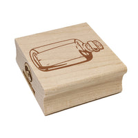 Blank Message in a Bottle Square Rubber Stamp for Stamping Crafting