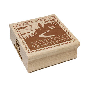 Castle Dracula Transylvania Destination Stamp Square Rubber Stamp for Stamping Crafting