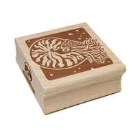 Chambered Nautilus Sea Ocean Creature Square Rubber Stamp for Stamping Crafting