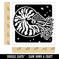 Chambered Nautilus Sea Ocean Creature Square Rubber Stamp for Stamping Crafting