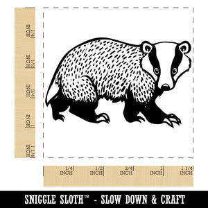 Curious Badger Square Rubber Stamp for Stamping Crafting