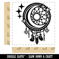 Dream Catcher with Moon and Stars Square Rubber Stamp for Stamping Crafting