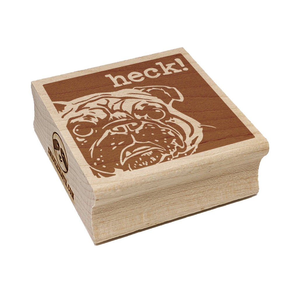 Grumpy Pug Heck Square Rubber Stamp for Stamping Crafting