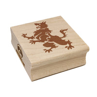 Heraldic Wolf Square Rubber Stamp for Stamping Crafting