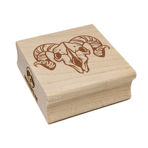 Horned Ram Skull Square Rubber Stamp for Stamping Crafting