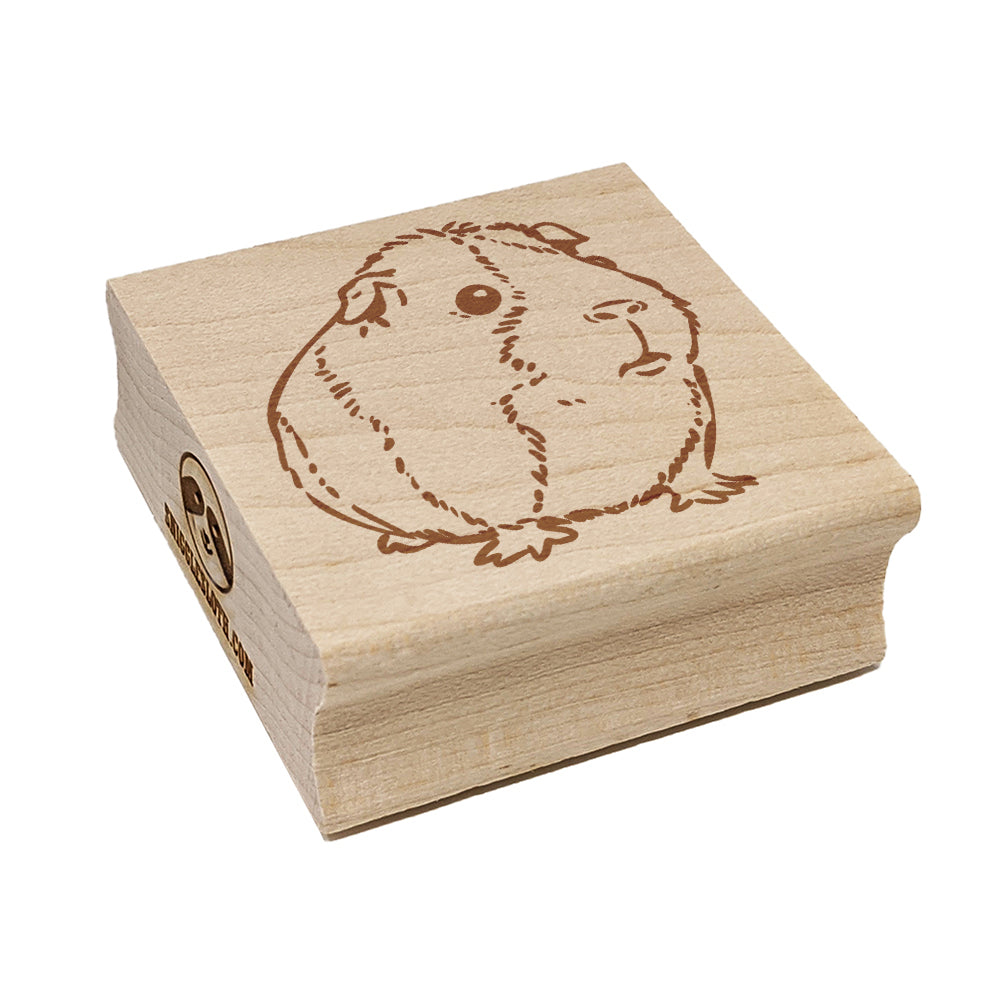 Sweet Guinea Pig Square Rubber Stamp for Stamping Crafting