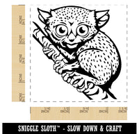Tiny Primate Tarsier Square Rubber Stamp for Stamping Crafting