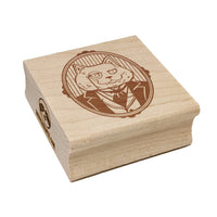 Victorian British Shorthair Cat Portrait Square Rubber Stamp for Stamping Crafting