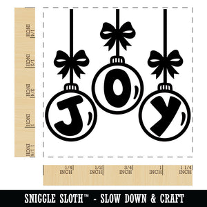 Joy Ornaments Christmas Square Rubber Stamp for Stamping Crafting