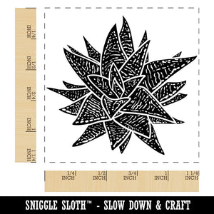Haworthia Limifolia var Striata Succulent Plant Square Rubber Stamp for Stamping Crafting