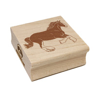 Mighty Clydesdale Horse Square Rubber Stamp for Stamping Crafting