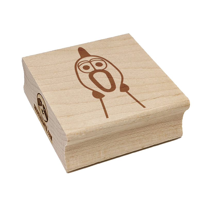 Screaming Rubber Chicken Head Square Rubber Stamp for Stamping Crafting