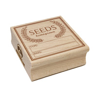 Seeds Homegrown Fill In Type and Date Gardening Square Rubber Stamp for Stamping Crafting
