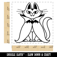 Vampire Cat Halloween Square Rubber Stamp for Stamping Crafting