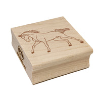 Wild Arabian Horse Square Rubber Stamp for Stamping Crafting