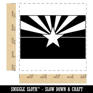 Arizona State Flag Square Rubber Stamp for Stamping Crafting