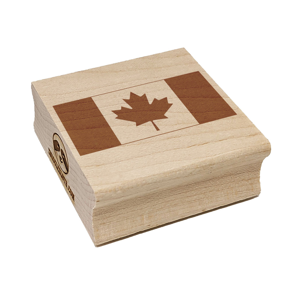 Canada Country Flag Square Rubber Stamp for Stamping Crafting