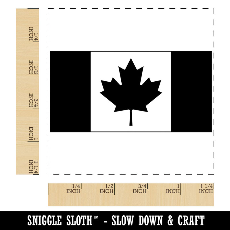 Canada Country Flag Square Rubber Stamp for Stamping Crafting