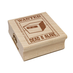 Schrodinger's Cat Wanted Dead and Alive Square Rubber Stamp for Stamping Crafting