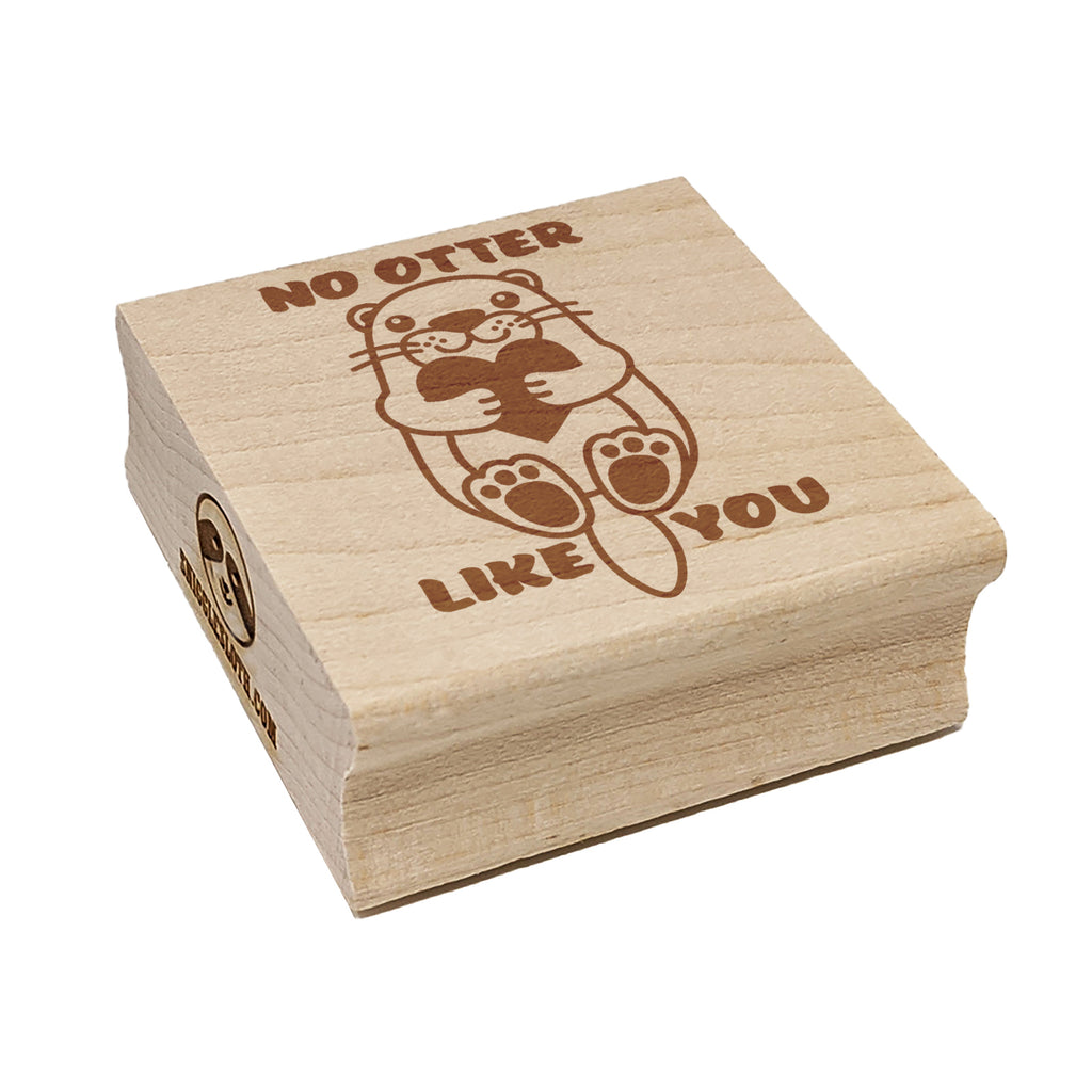 No Otter Other Like You Hugging Heart Anniversary Valentine's Day Square Rubber Stamp for Stamping Crafting