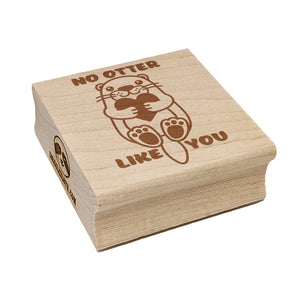 No Otter Other Like You Hugging Heart Anniversary Valentine's Day Square Rubber Stamp for Stamping Crafting