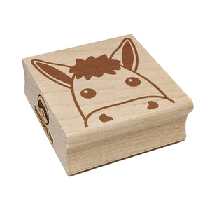 Peeking Donkey Square Rubber Stamp for Stamping Crafting