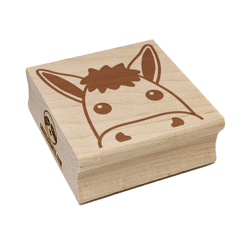 Peeking Donkey Square Rubber Stamp for Stamping Crafting