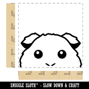 Peeking Guinea Pig Square Rubber Stamp for Stamping Crafting