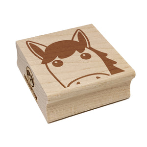 Peeking Horse Square Rubber Stamp for Stamping Crafting