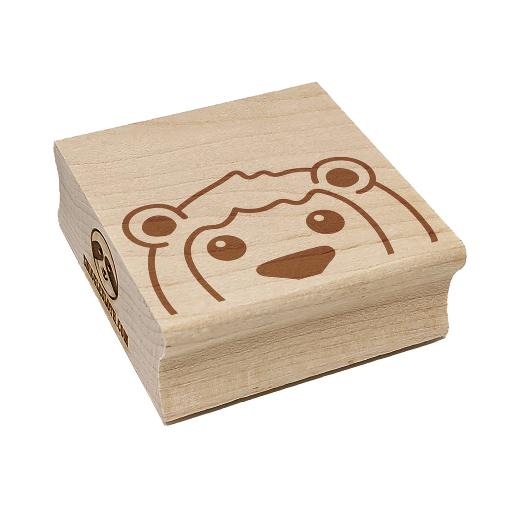 Peeking Lion Square Rubber Stamp for Stamping Crafting