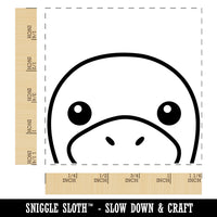 Peeking Platypus Square Rubber Stamp for Stamping Crafting