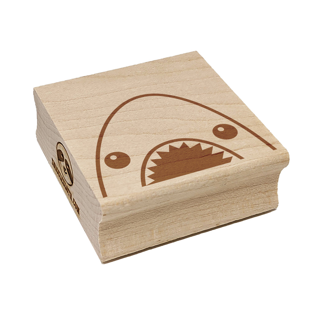 Peeking Shark Square Rubber Stamp for Stamping Crafting