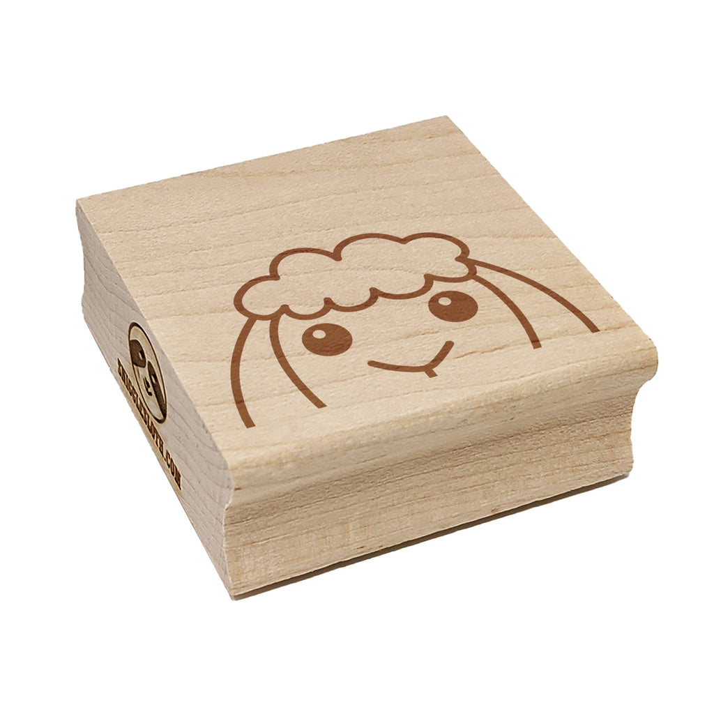 Peeking Sheep Square Rubber Stamp for Stamping Crafting