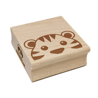 Peeking Tiger Square Rubber Stamp for Stamping Crafting