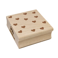 Scattered Hearts Love Anniversary Valentine's Day Square Rubber Stamp for Stamping Crafting