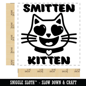 Smitten Kitten Love Anniversary Valentine's Day Square Rubber Stamp for Stamping Crafting