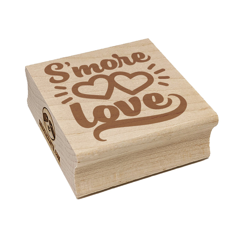 S'more Love Double Hearts Anniversary Valentine's Day Square Rubber Stamp for Stamping Crafting