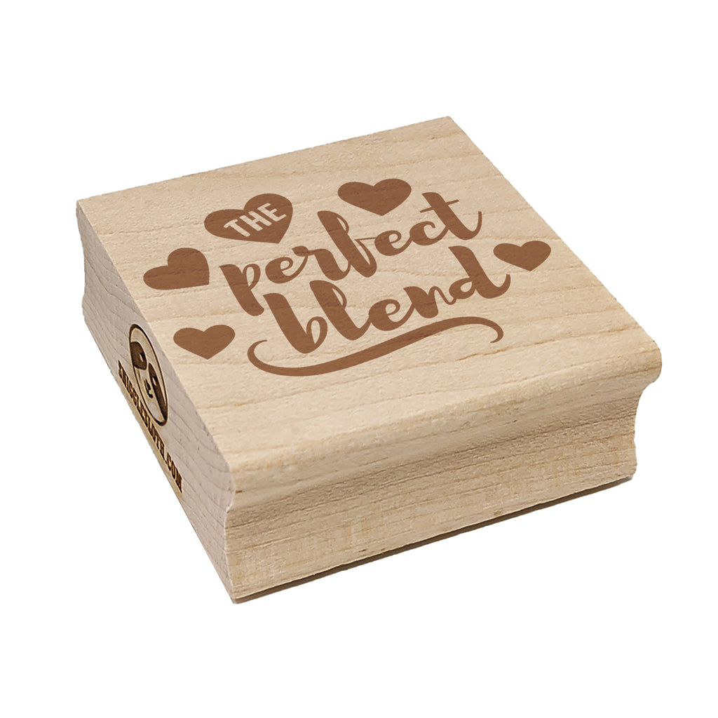 The Perfect Blend Love Anniversary Valentine's Day Square Rubber Stamp for Stamping Crafting