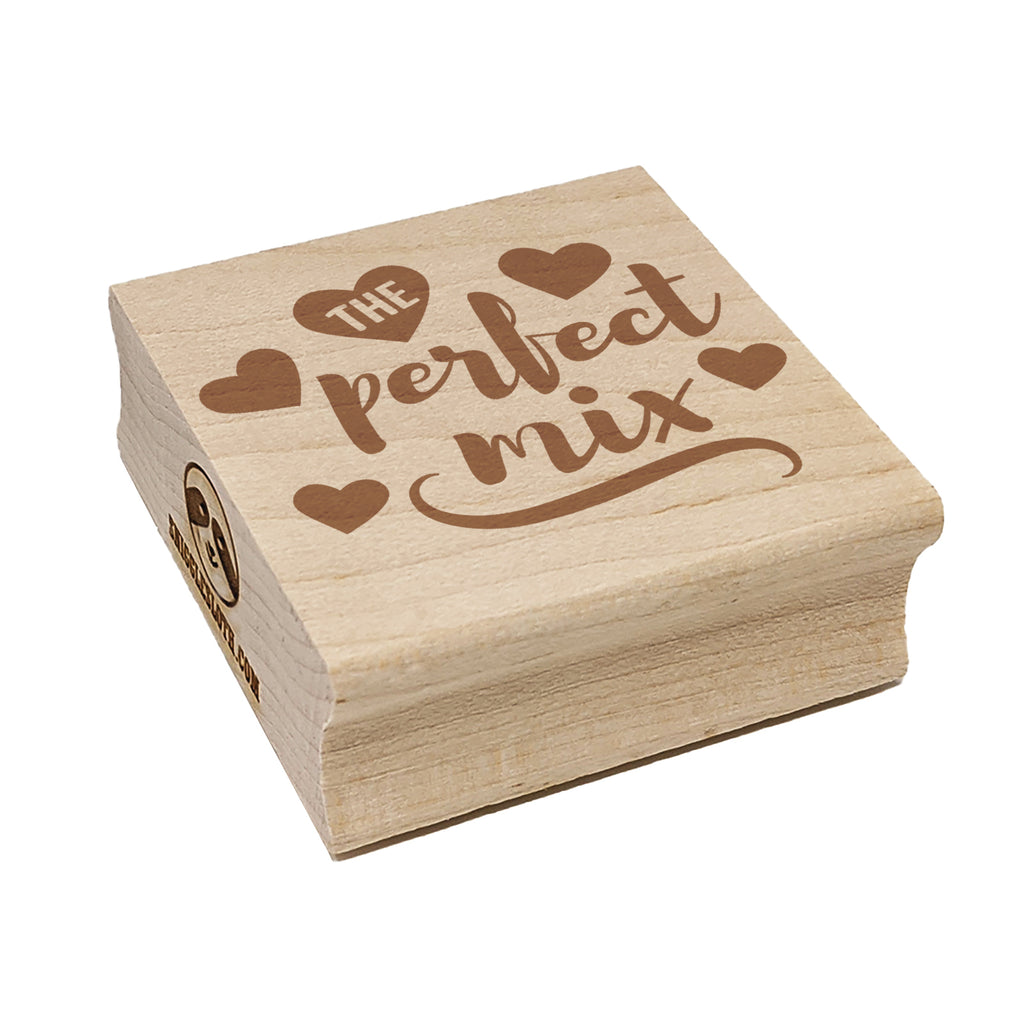 The Perfect Mix Love Anniversary Valentine's Day Square Rubber Stamp for Stamping Crafting