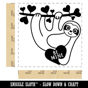 Valentine's Day Sloth Love Anniversary Square Rubber Stamp for Stamping Crafting