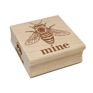 Bee Be Mine Valentine Square Rubber Stamp for Stamping Crafting